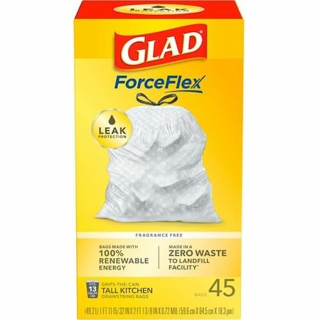 Clorox BAG, KTCHN, TALL, GLAD, 13 GAL, 45PK CLO78362